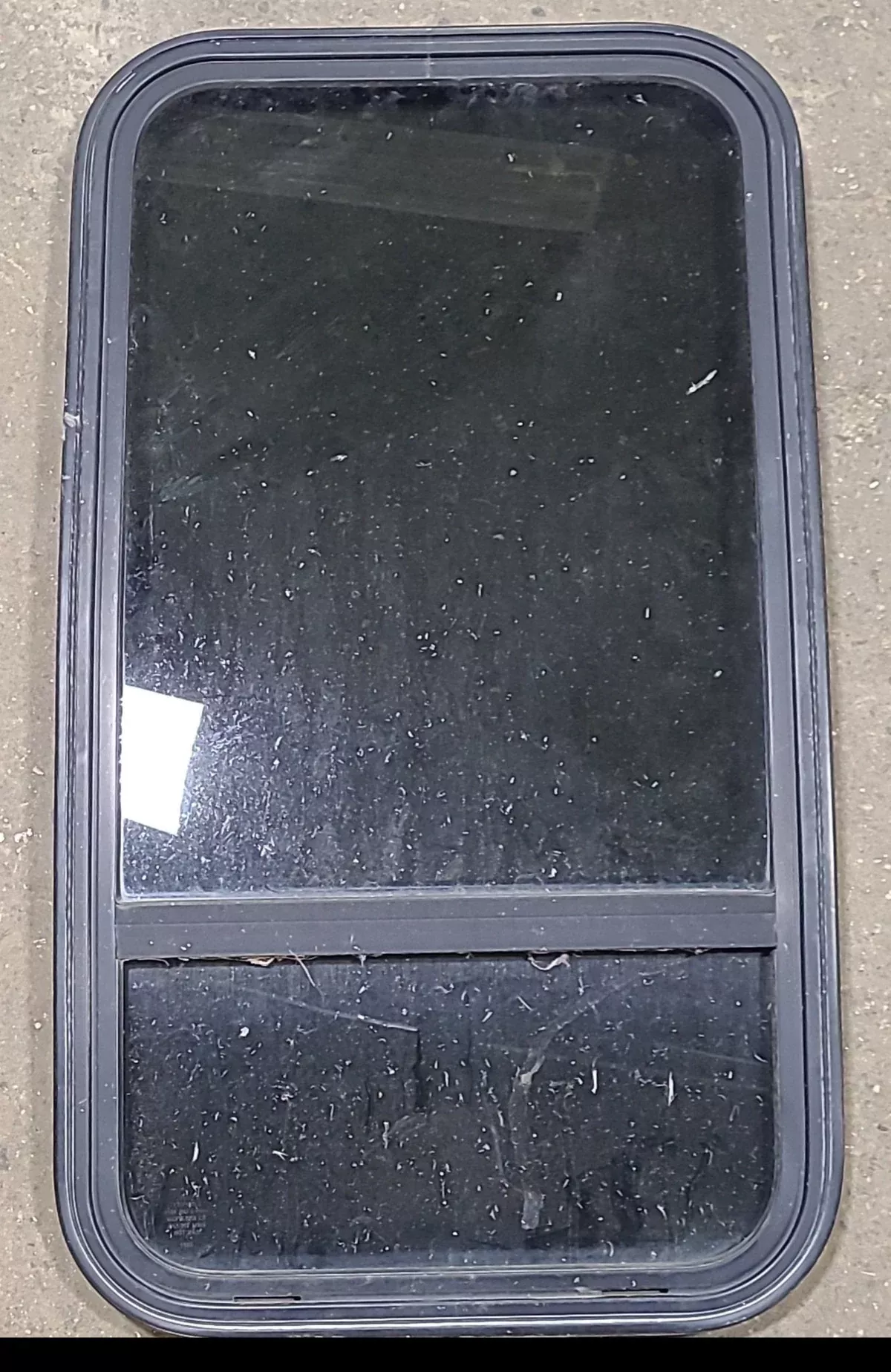 Black Curved Radius Opening Window : 16 3/8″ W X 29 7/8″ H X 1″ D