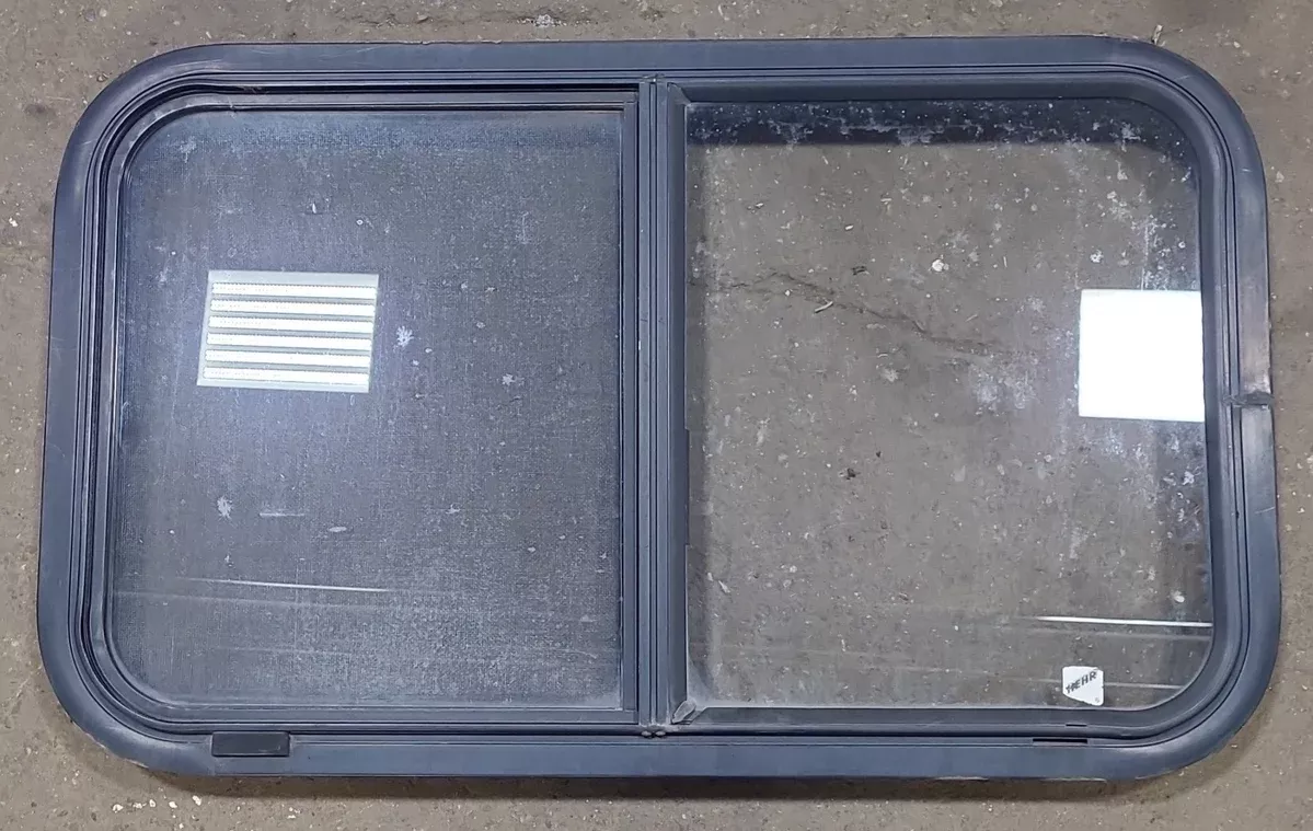 Black Radius Opening Window : 30 1/4″ W X 17 3/4″ H X 1 7/8″ D