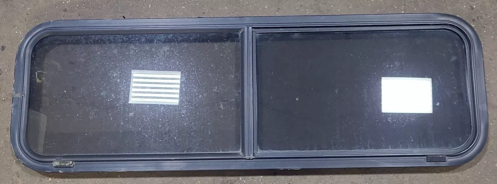 Black Radius Opening Window : 48 1/4″ W X 14 3/4″ H X 1 7/8″ D
