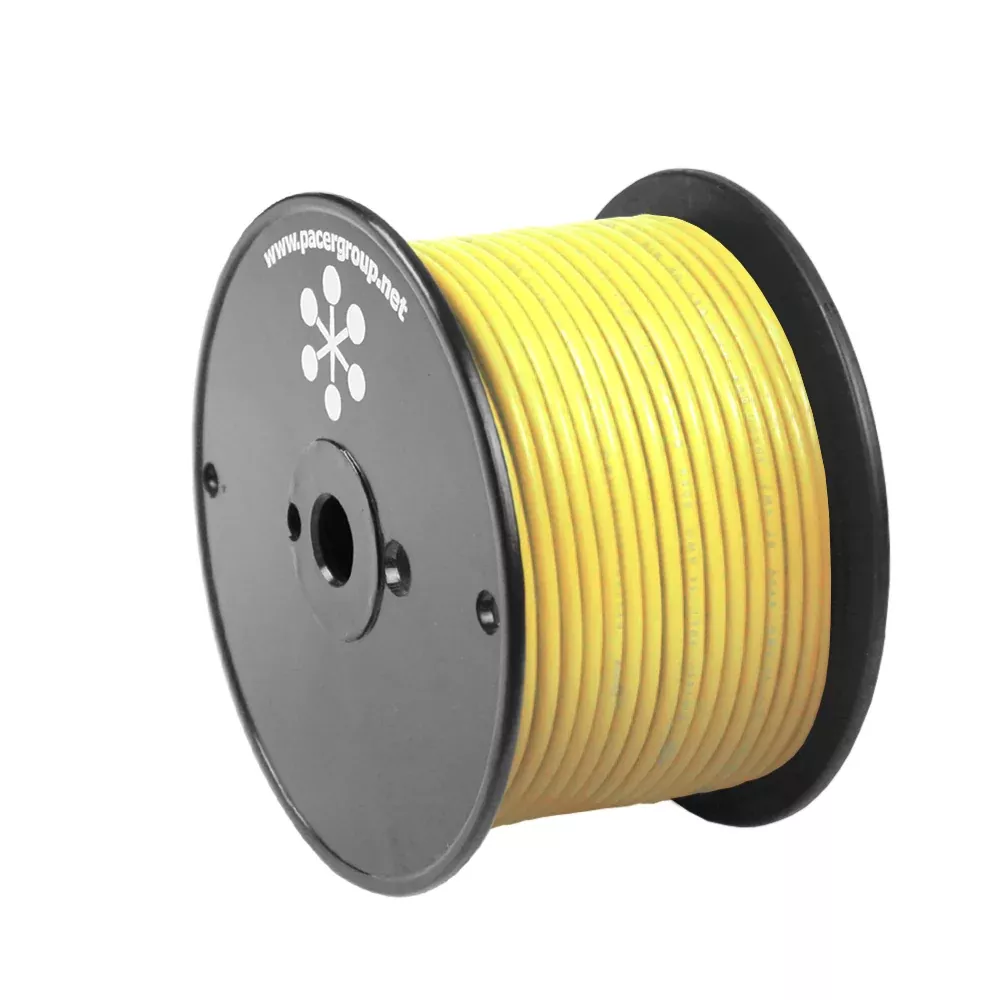Pacer Yellow 8 AWG Primary Wire - 100' WUL8YL-100