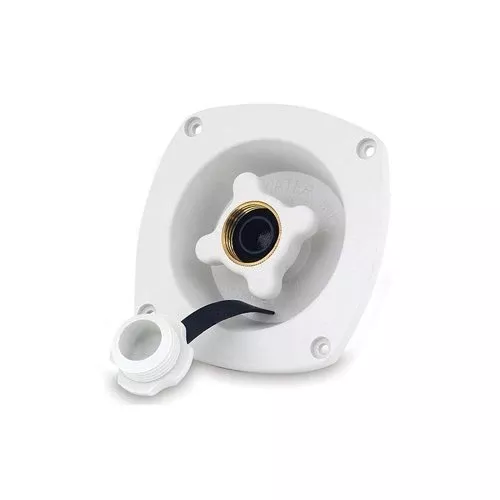 Pressure Reducing City Water Entry – Wall Mount – Gel White