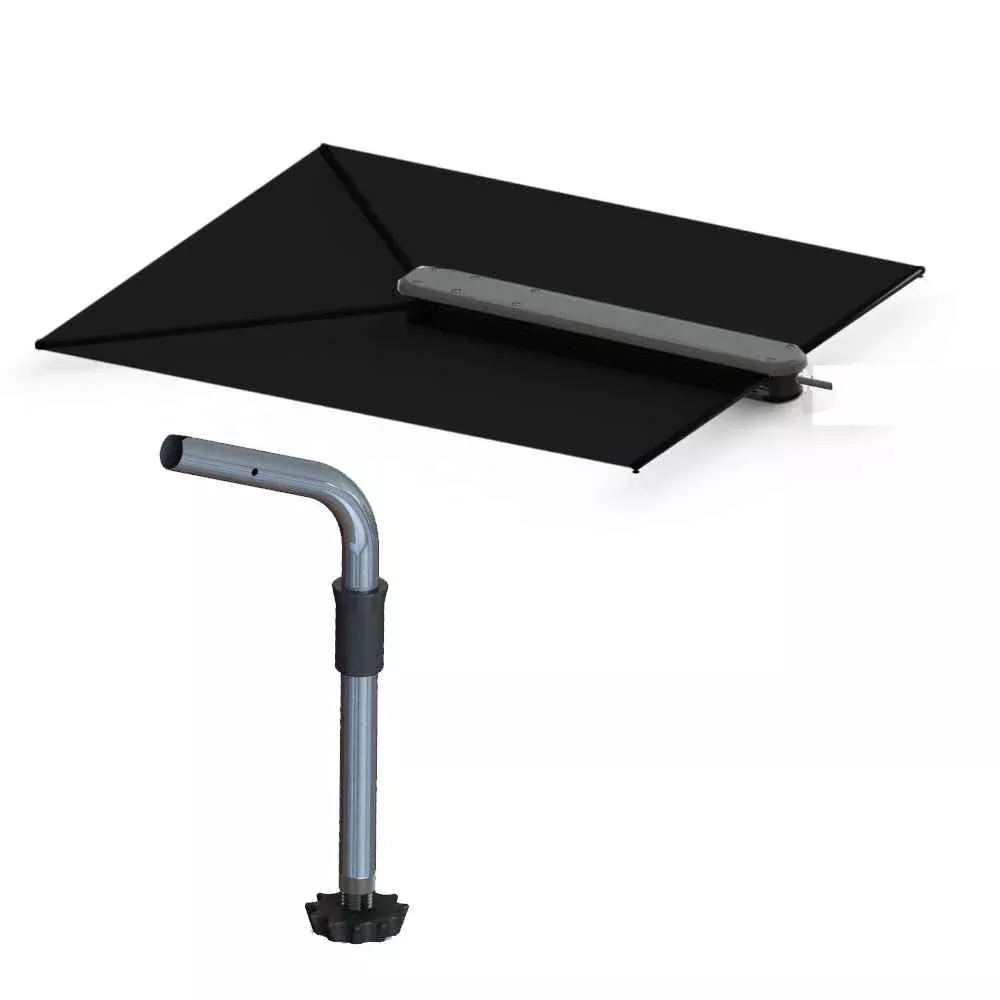 ShadeFin w/Black Fabric, Bag & Fixed Rod Holder Mount Kit