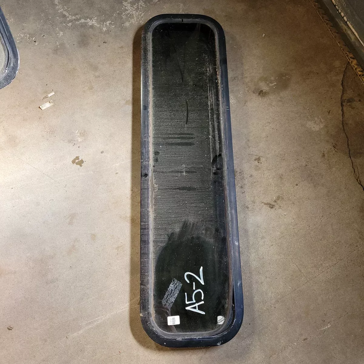 Used Black Radius Non-Opening Window : 17 3/4 X 47 3/4 X 2″ D