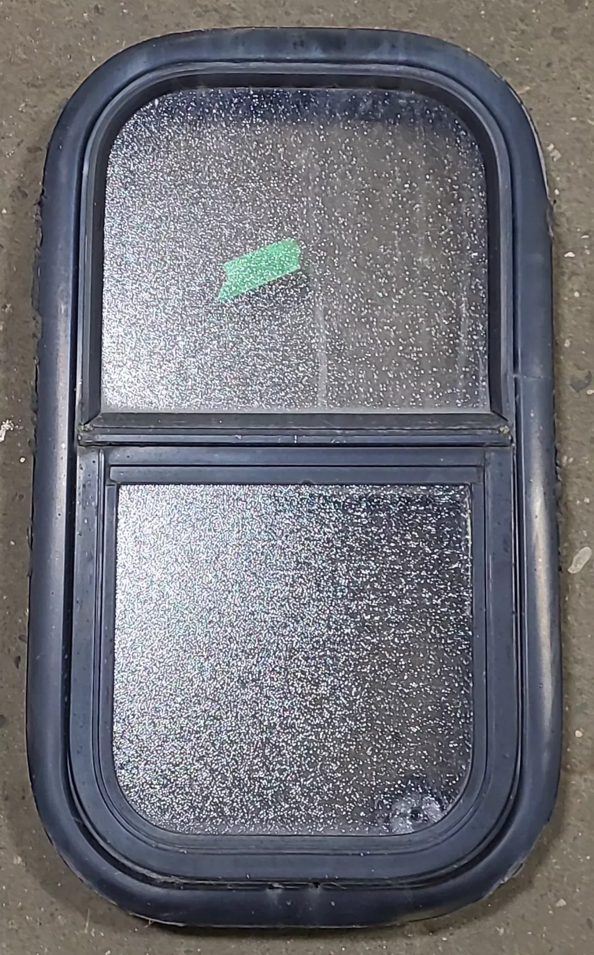 Used Black Radius Opening Window : 11 5/8″ W X 21 3/8″ H X 1 7/8″ D