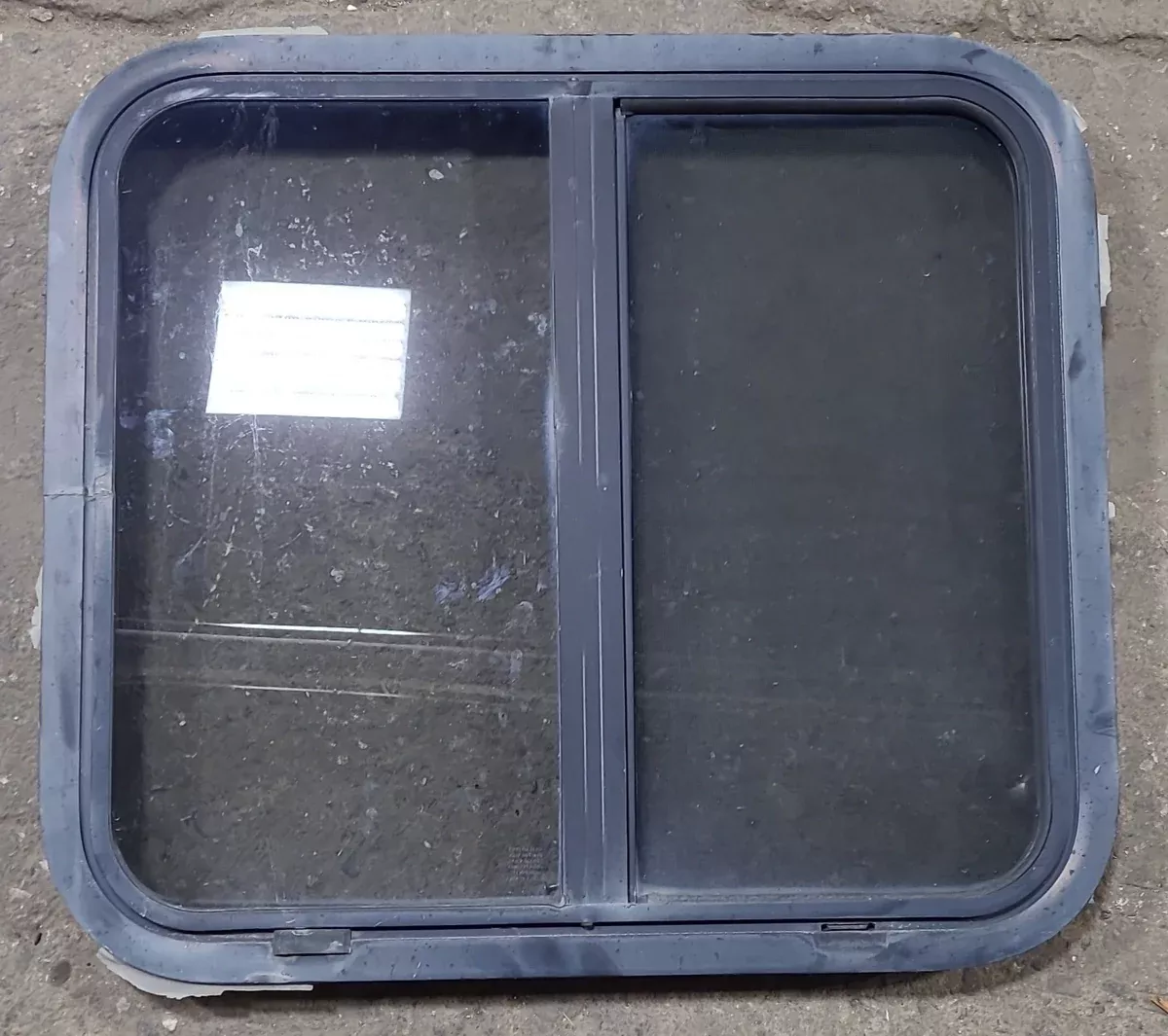 Used Black Radius Opening Window : 24 1/4″ W x 21 3/4″ H x 1 3/4″ D