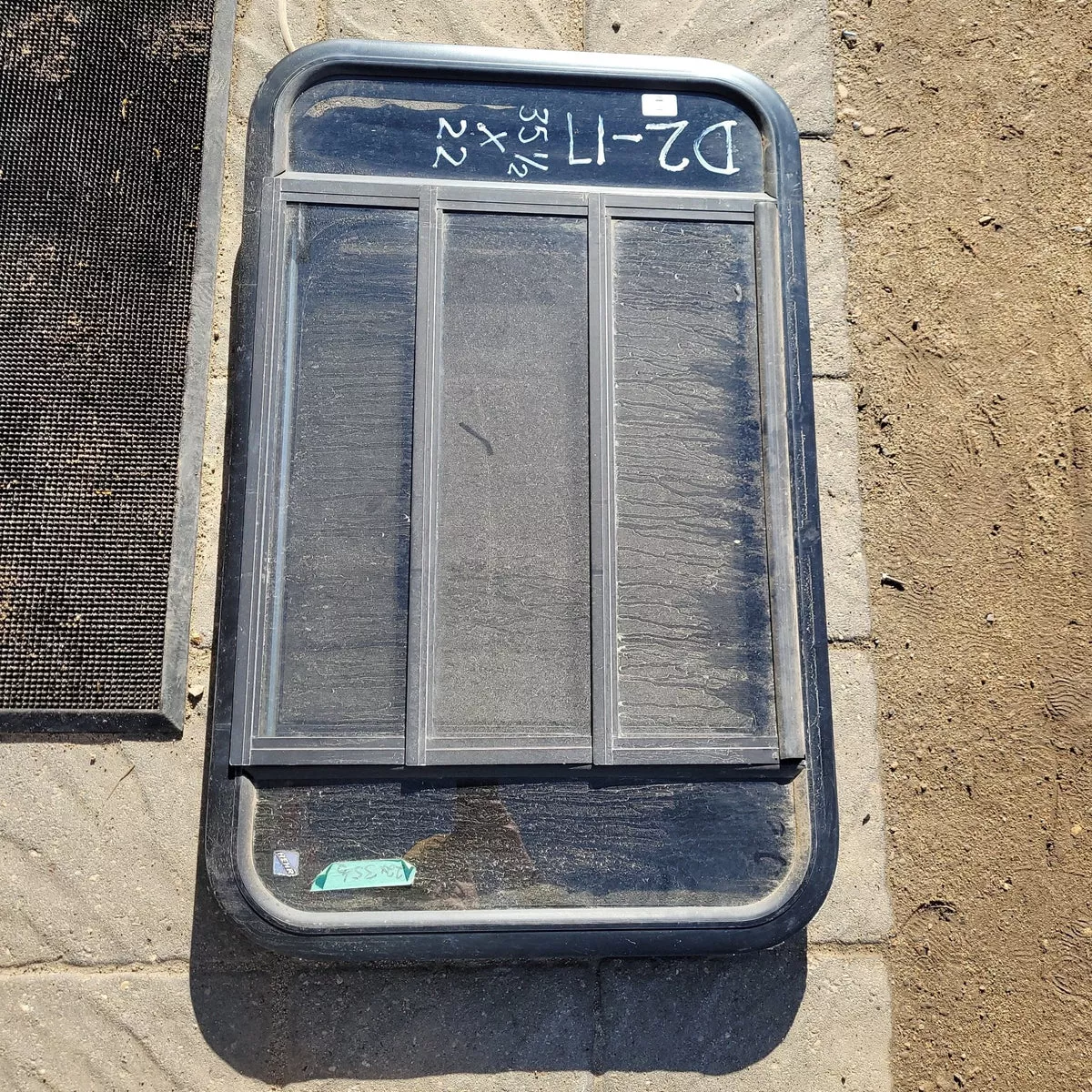 Used Black Radius Opening Window : 35 1/2 X 22 X 2" D