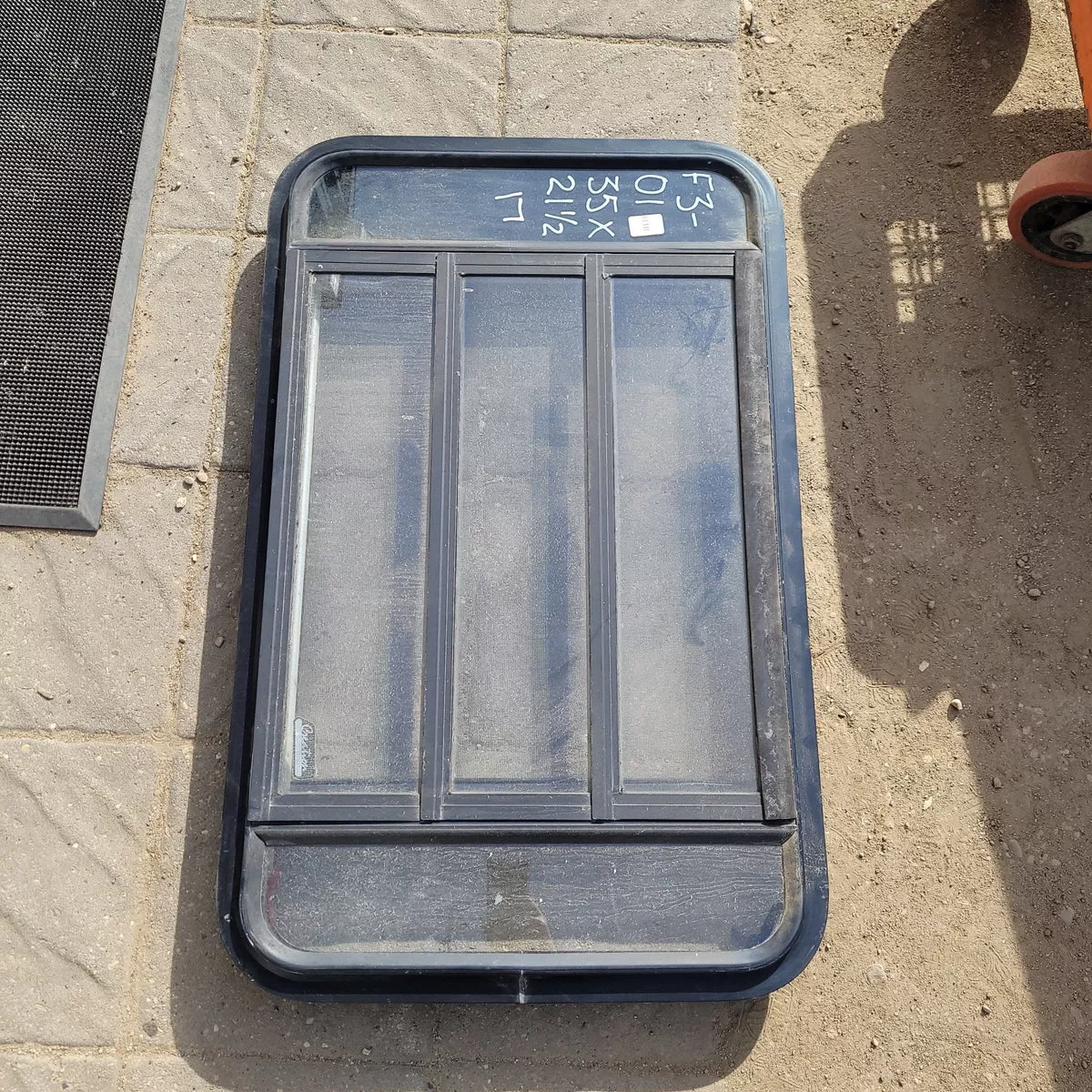 Used Black Radius Opening Window : 35 X 21 1/2 X 2" D