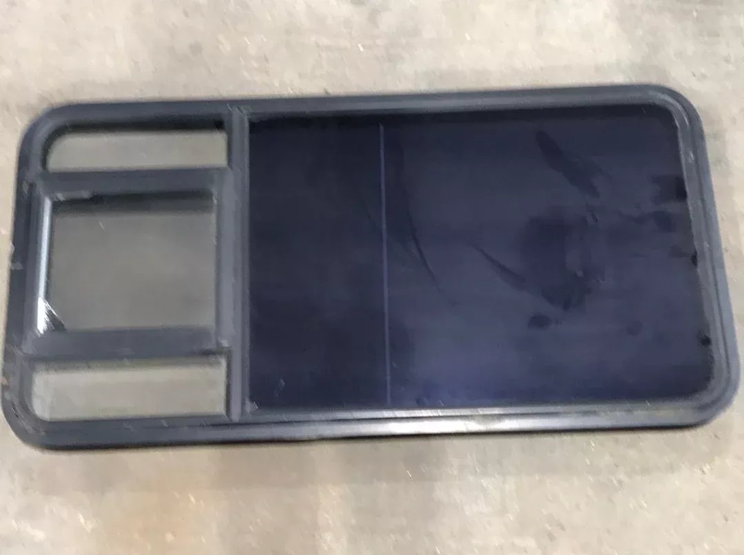 USED Black Radius Opening Window : 47 1/4″ W x 23″ H x 2″ D