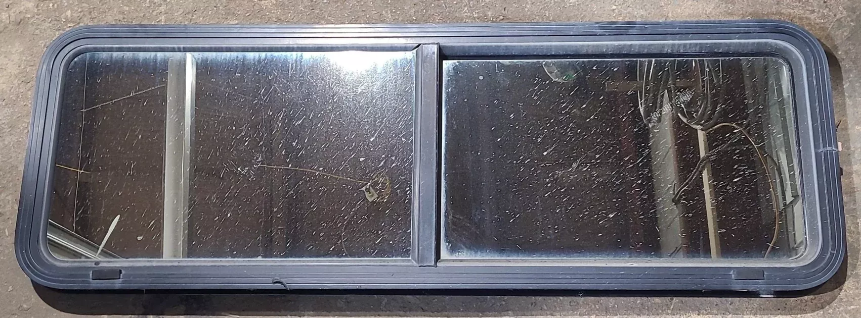 Used Black Radius Opening Window : 54″ W x 17 1/2″ H x 2″ D