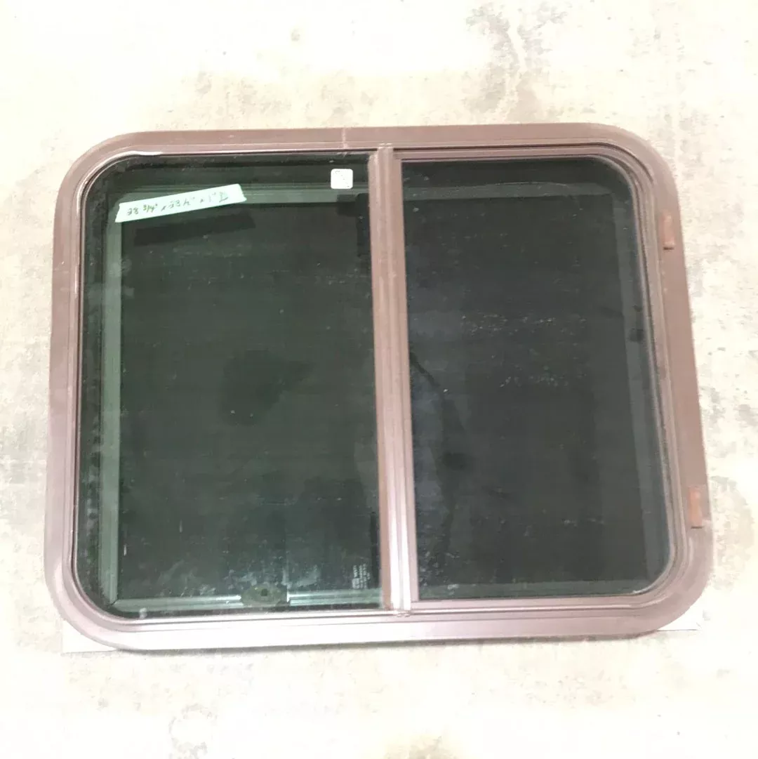 Used Brown Radius Dual Pane-Storm Window : 28 3/4″ W X 23 1/2″ H X 1″ D
