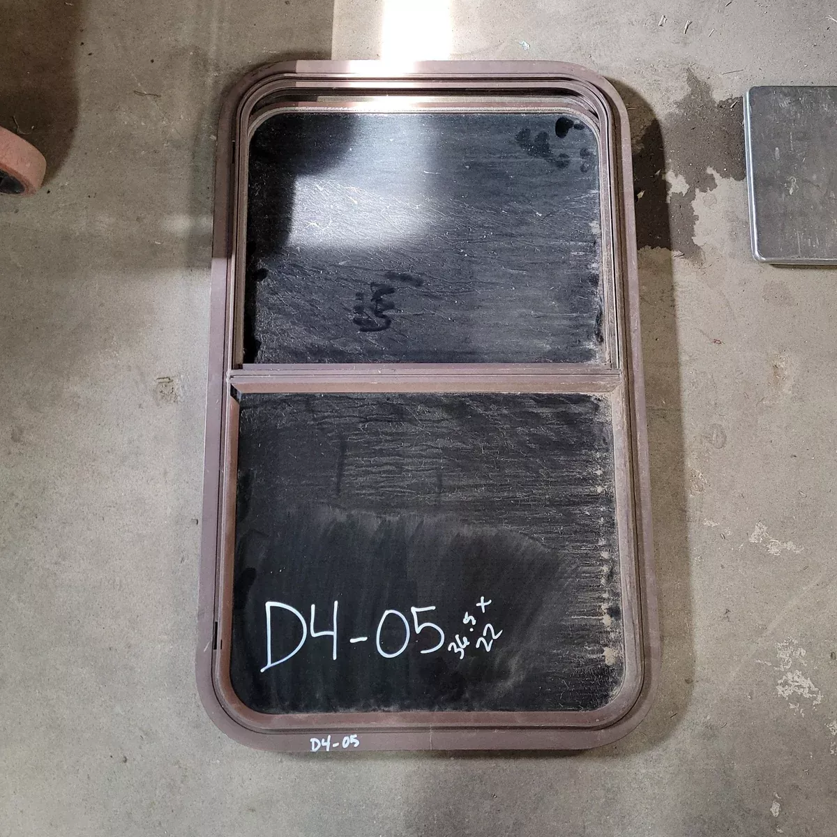 Used Brown Radius Opening Window : 36 1/2 X 22 X 2″ D