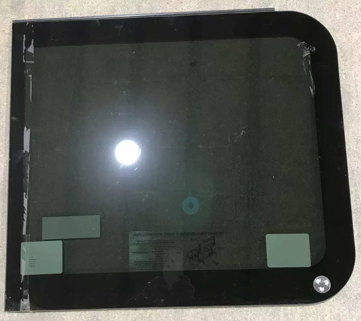 Used Frameless Window Glass Pane Replacement: 26 1/2″ W X 23 1/2″ H