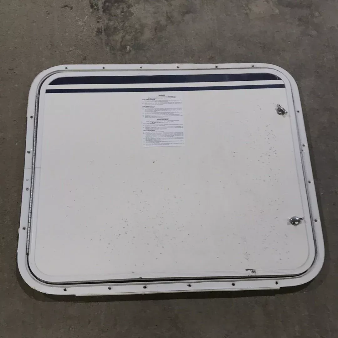 Used Radius corner Propane cargo door 26 3/4″ X 22 3/4″ X 1/2″D