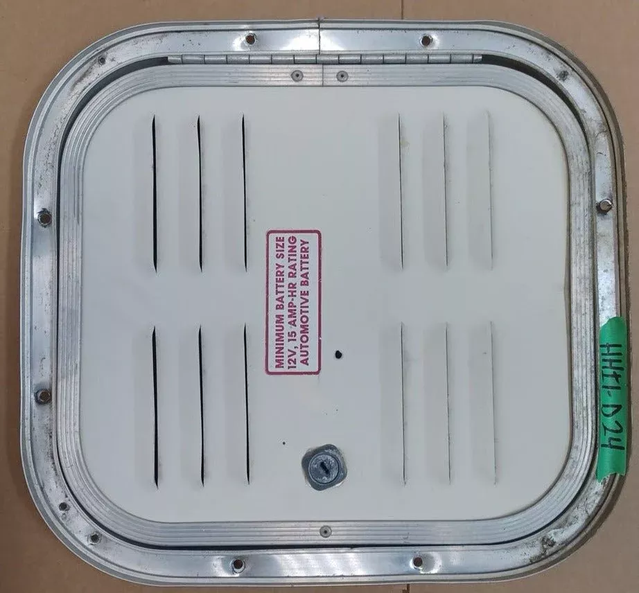 Used Radius Cornered Battery/Propane Cargo Door 12″ x 11 1/8″ x 1/2 “D