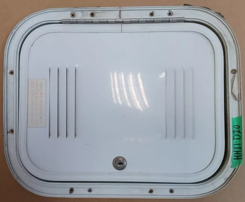 Used Radius Cornered Battery/Propane Cargo Door 13 7/8″ x 10 7/8″ x 5/8 “D
