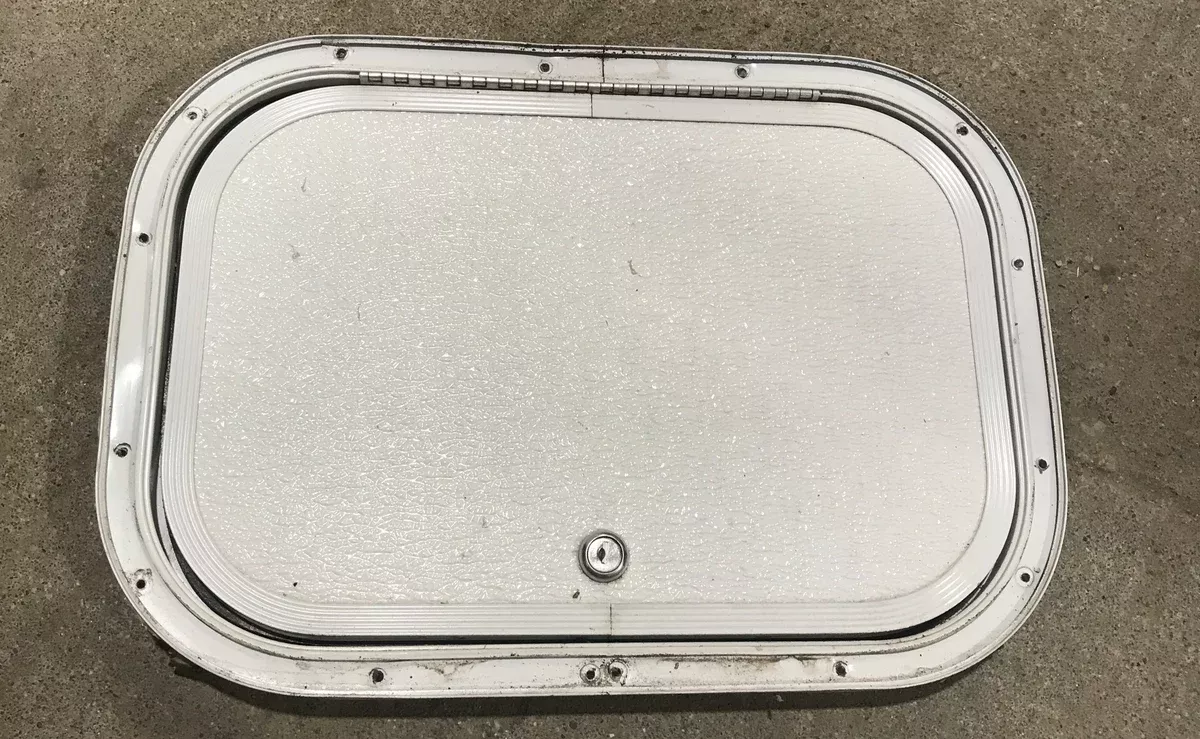 Used Radius Cornered Cargo Door 15 3/4″ W x 10 3/4″ H x 3/4″ D