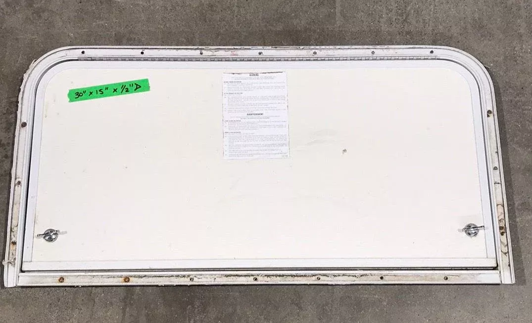 Used Radius Cornered Propane Cargo Door 30″ W x 15″ H x 1/2 “D