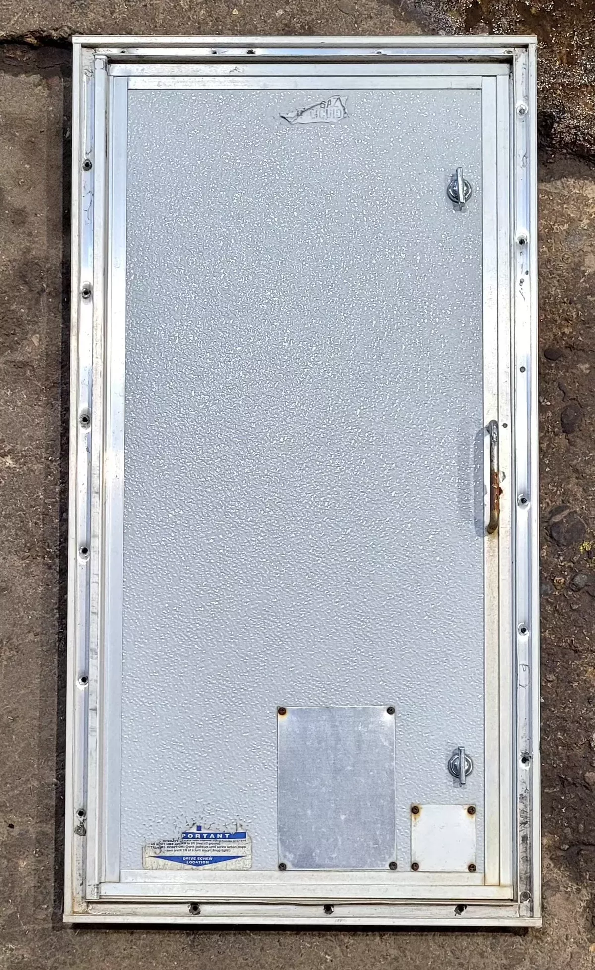 Used Square Propane/ Cornered Cargo Door 14 1/4″ x 29″ x 3/4″ D